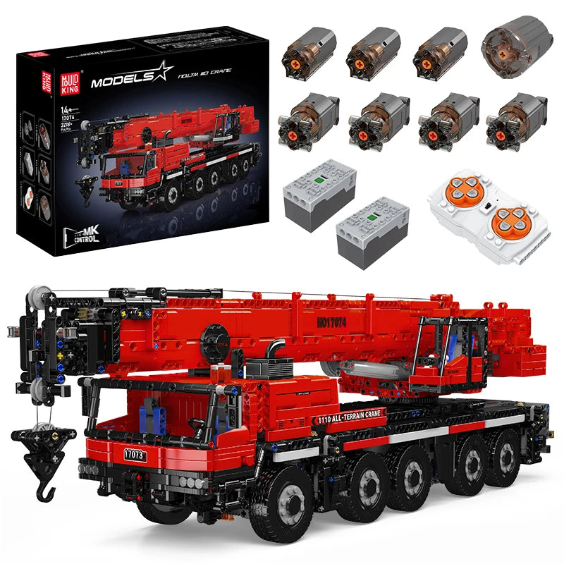 Mould King 17073 17074 LTM 1110 RC Crane Lego Compatible Building Block Set