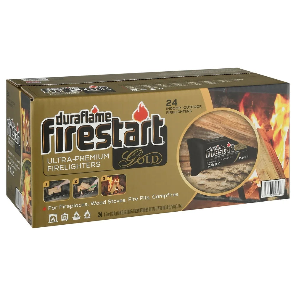 Ultra Premium Fire Starters 24 Pack 4.5oz Quick Lighting