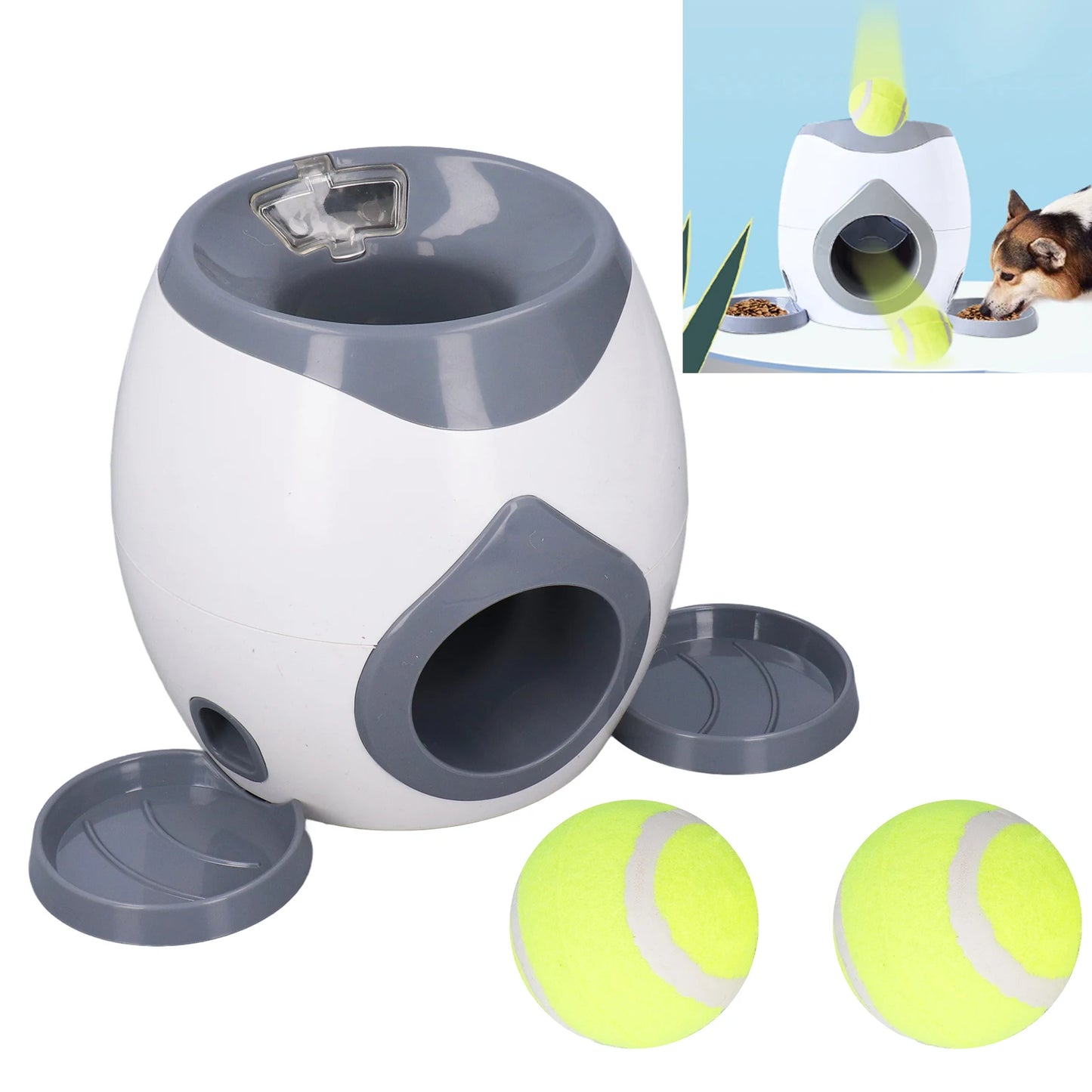 Smart Dog Tennis Ball Feeding Machine With 2 Tennis Balls