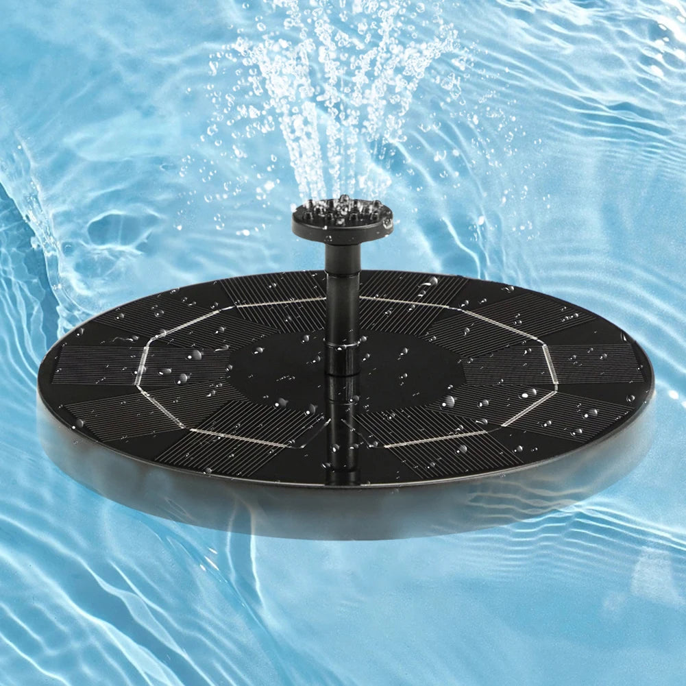 Solar Powered Floating Fountain Pump For Garden Pond Bird Bath Outdoor With 8 Nozzles Free Standing