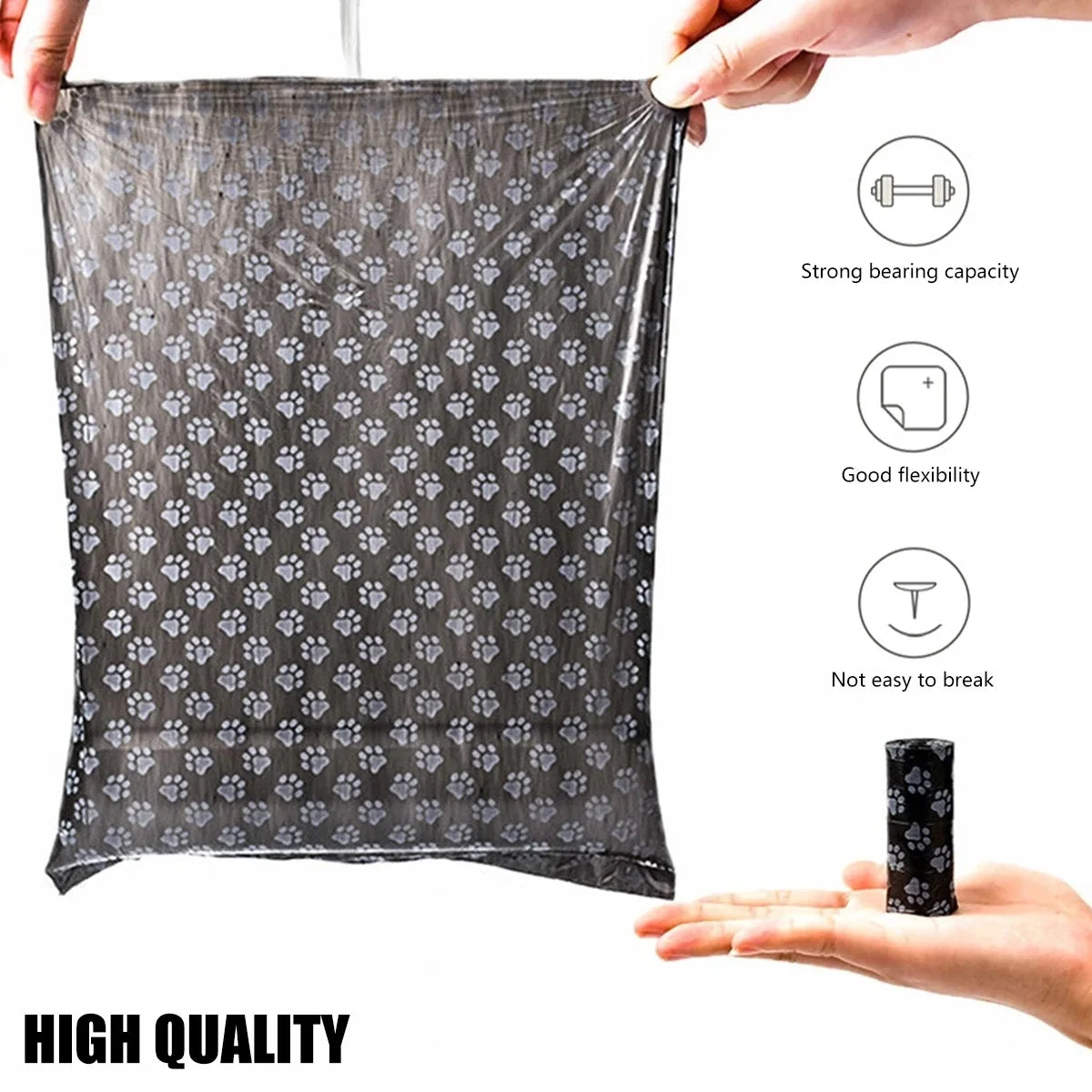 Biodegradable Pet Poop Bags Dispenser For Dogs And Cats With 2 Or 40 Rolls