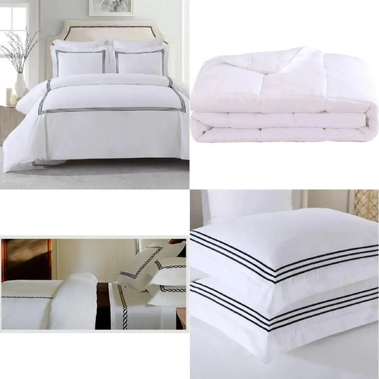 King 4 Piece Comforter Set With Pillow Shams Duvet Insert