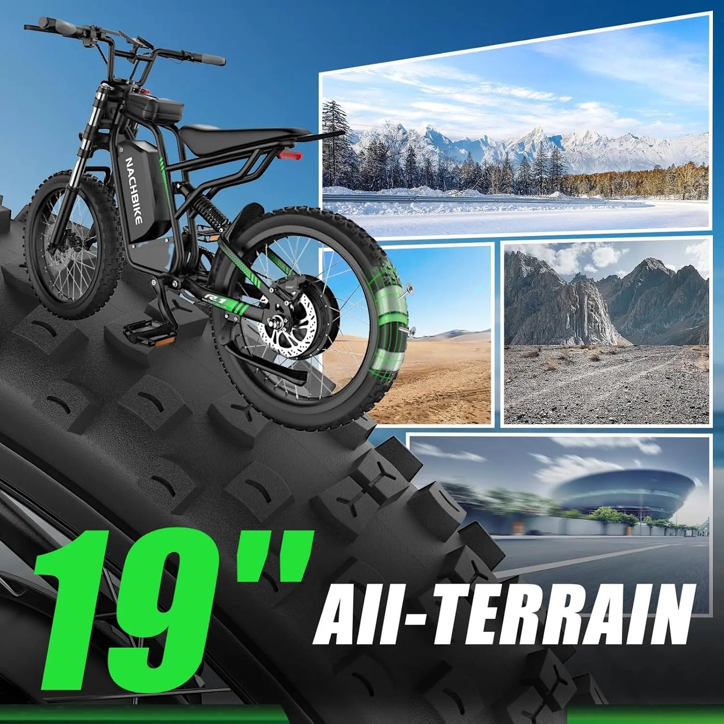 Powerful Electric Dirt Bike for Adults 4000W 60V Dual Brakes