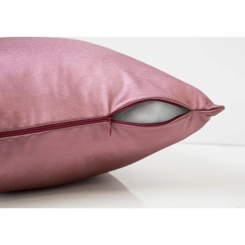 Set of 2 Decorative Throw Pillows 18 X 18 Square with Hypoallergenic Polyester Insert for Sofa Couch Bedroom in Pink