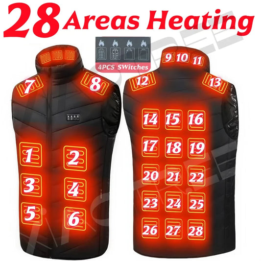 Heated Vest USB Heater For Men And Women 6XL Thermal Body Warmer Camping Jacket