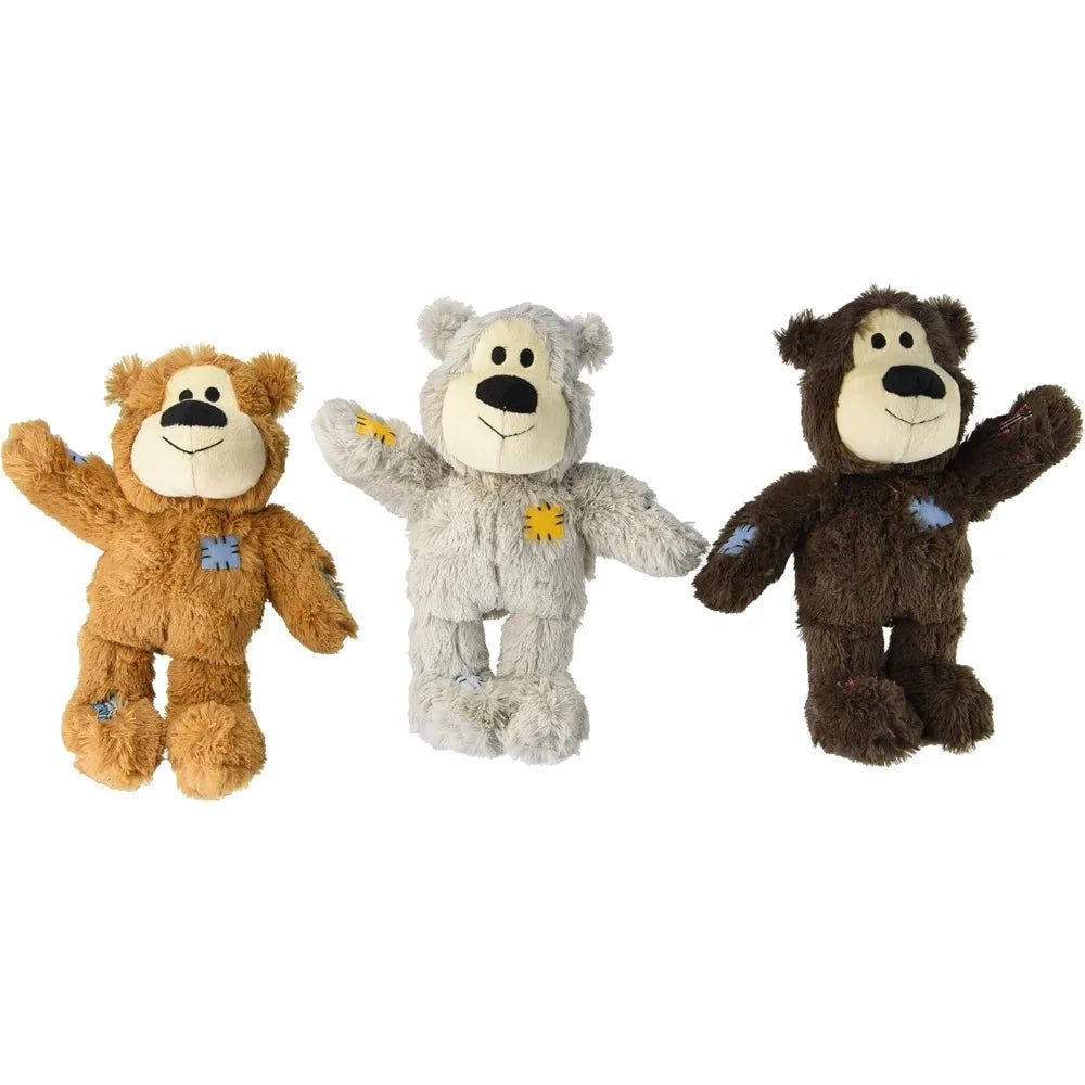 Kong Wild Knot Bear Dog Toy Pack For Medium And Large Breeds 3 Pack