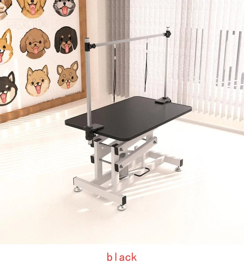 43 Inch Heavy Duty Hydraulic Dog Grooming Table With Adjustable Arm Noose