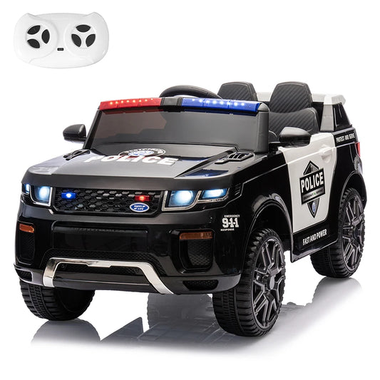 Kids 12V Fire Truck Ride On Car With Megaphone Ages 3 8