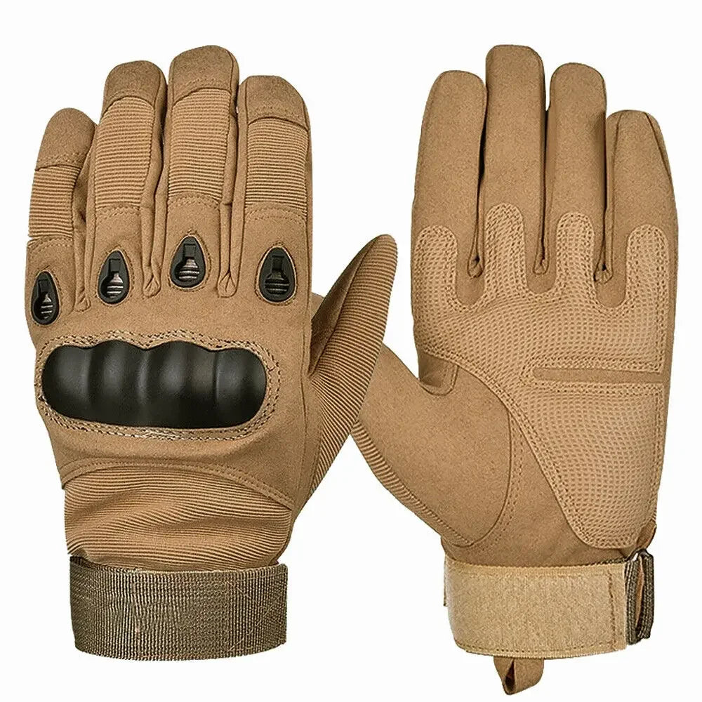 Unisex Motorcycle Gloves Tactical Shooting Knuckle Protection Full Finger