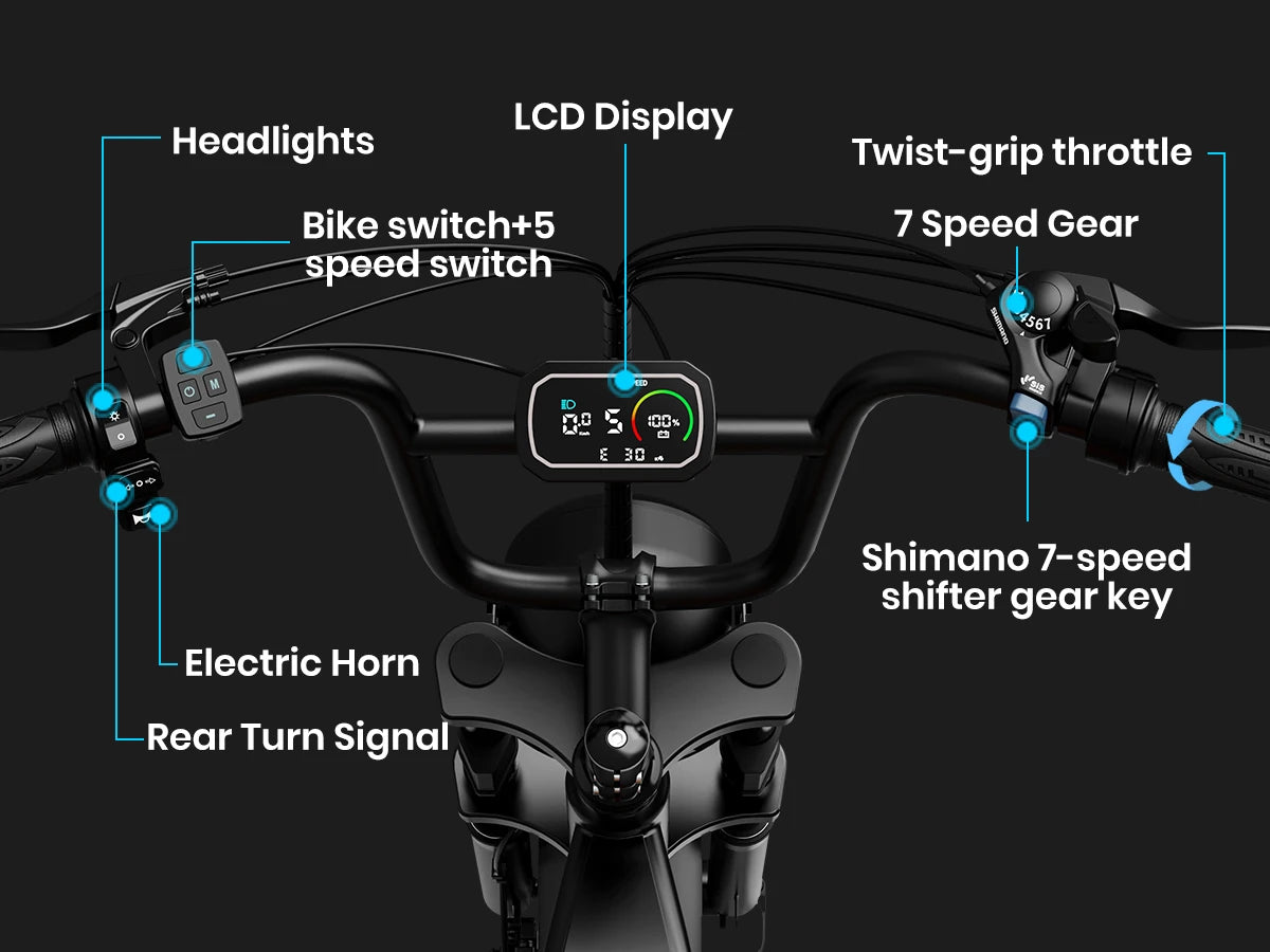 Amyet V9 G60 1000W Adults Electric Mountain Ebike 48V 20Ah