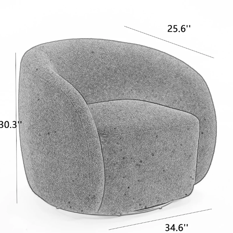 SEYNAR Velvet 360 Swivel Accent Armchairs Set Of 2