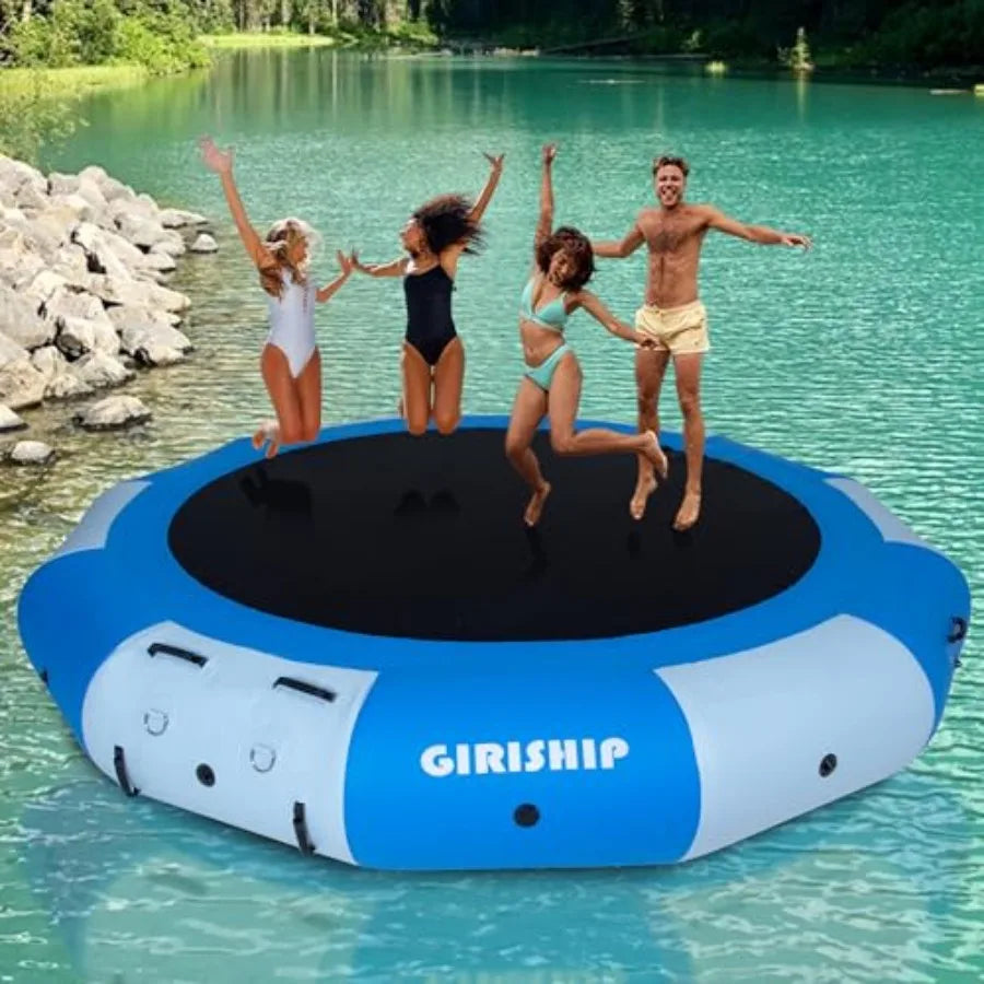 12Ft Inflatable Water Trampoline Lake and Pools Adults Portable Swim Equipment