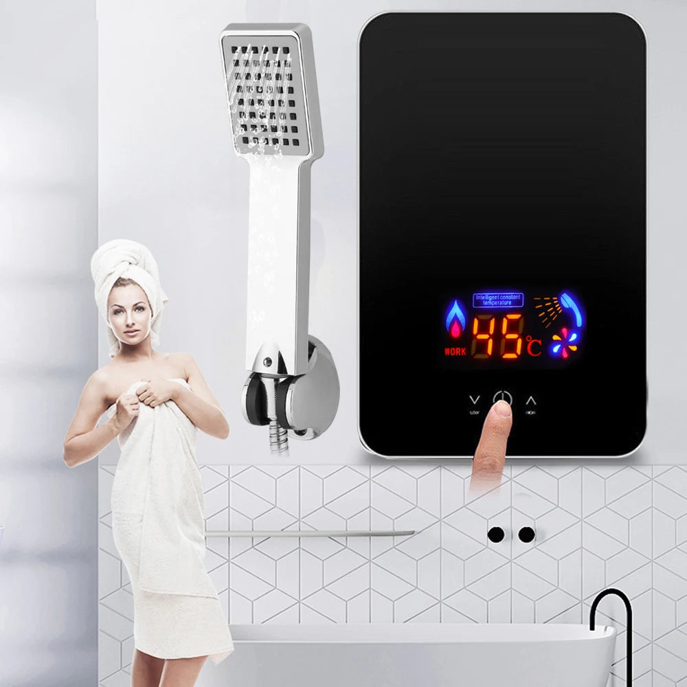 Mini Instant Electric Water Heater Tankless Shower Kit 220V