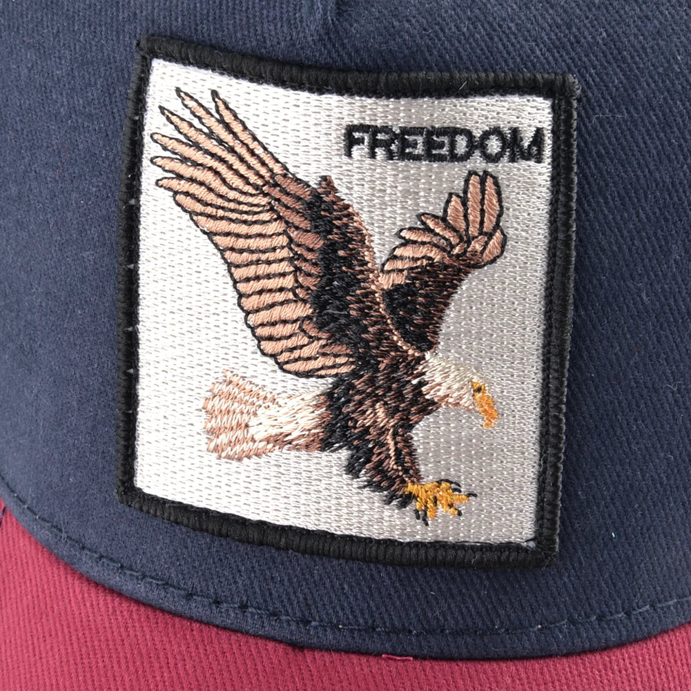 Unisex Embroidered Goat Patch Trucker Cap Four Seasons Snapback Baseball Hat