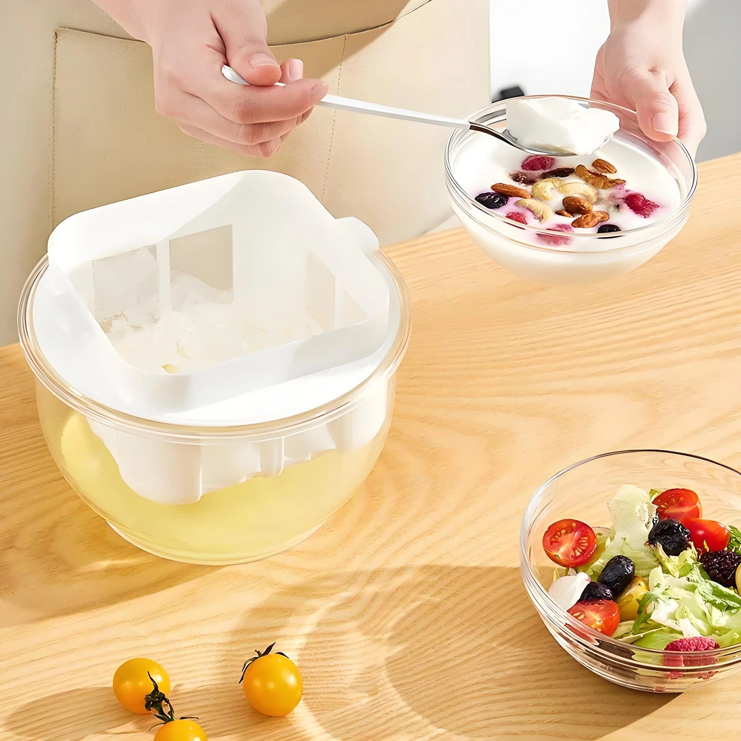 3 In 1 Yogurt Cheese And Soy Milk Maker Stainless Strainer