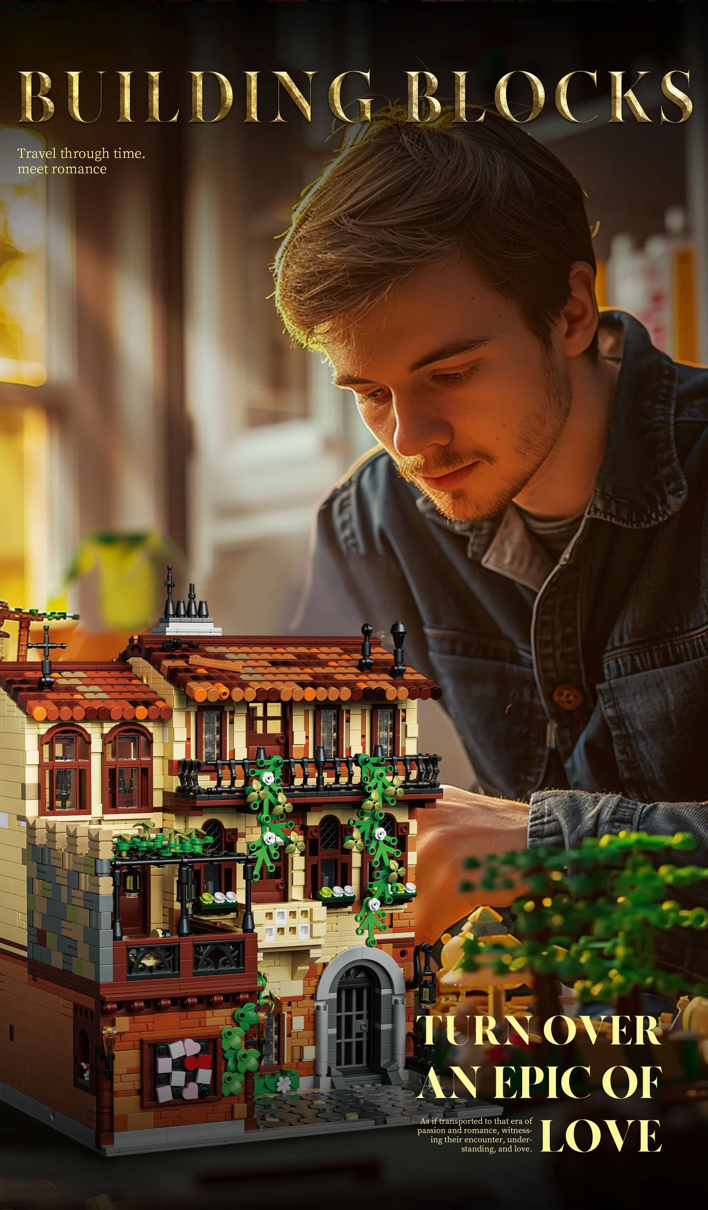 3800 Pieces Juliet Balcony Modular Building Blocks Kit Compatible With Lego Kids