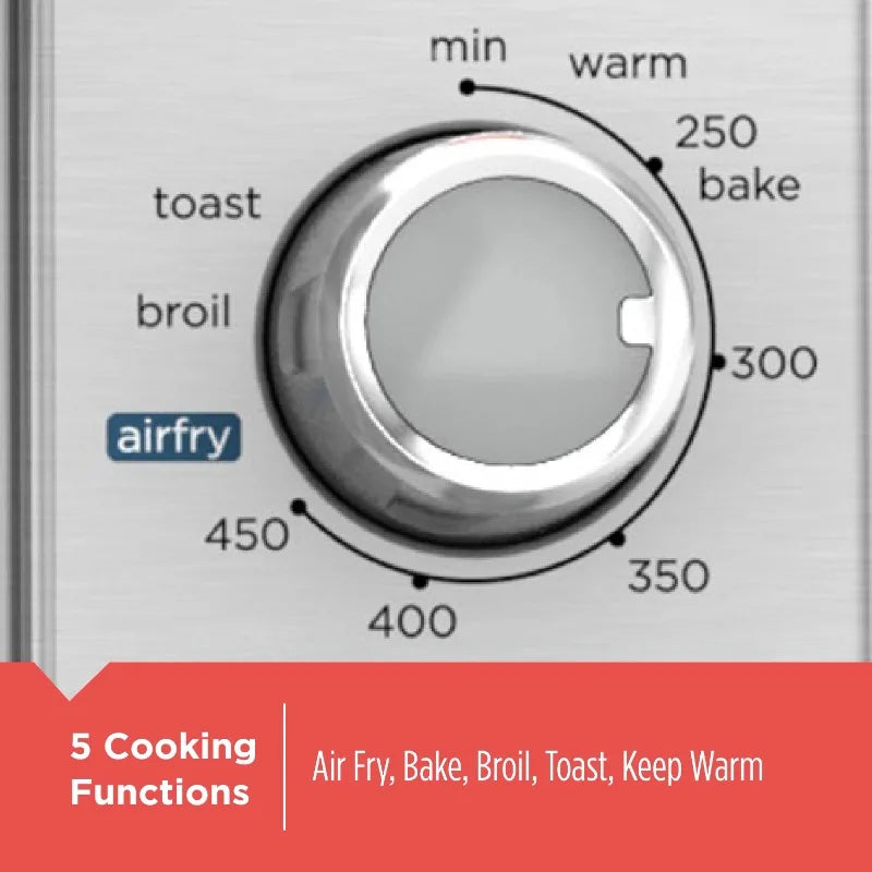 Black and Decker 6 Slice Crisp N Bake Air Fry Toaster Oven 078 Cubic Feet Interior