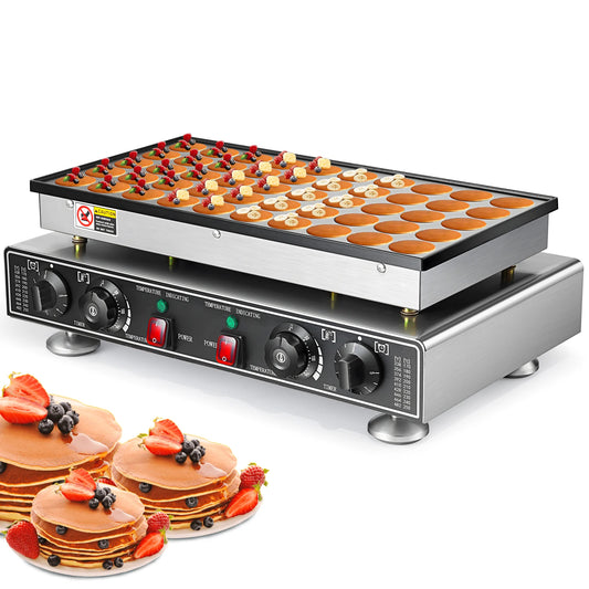 Electric Waffle Maker 50PCS Mini Dutch Round Pancake Muffin Maker Dorayaki Machine Kitchen Appliance Waffle Iron