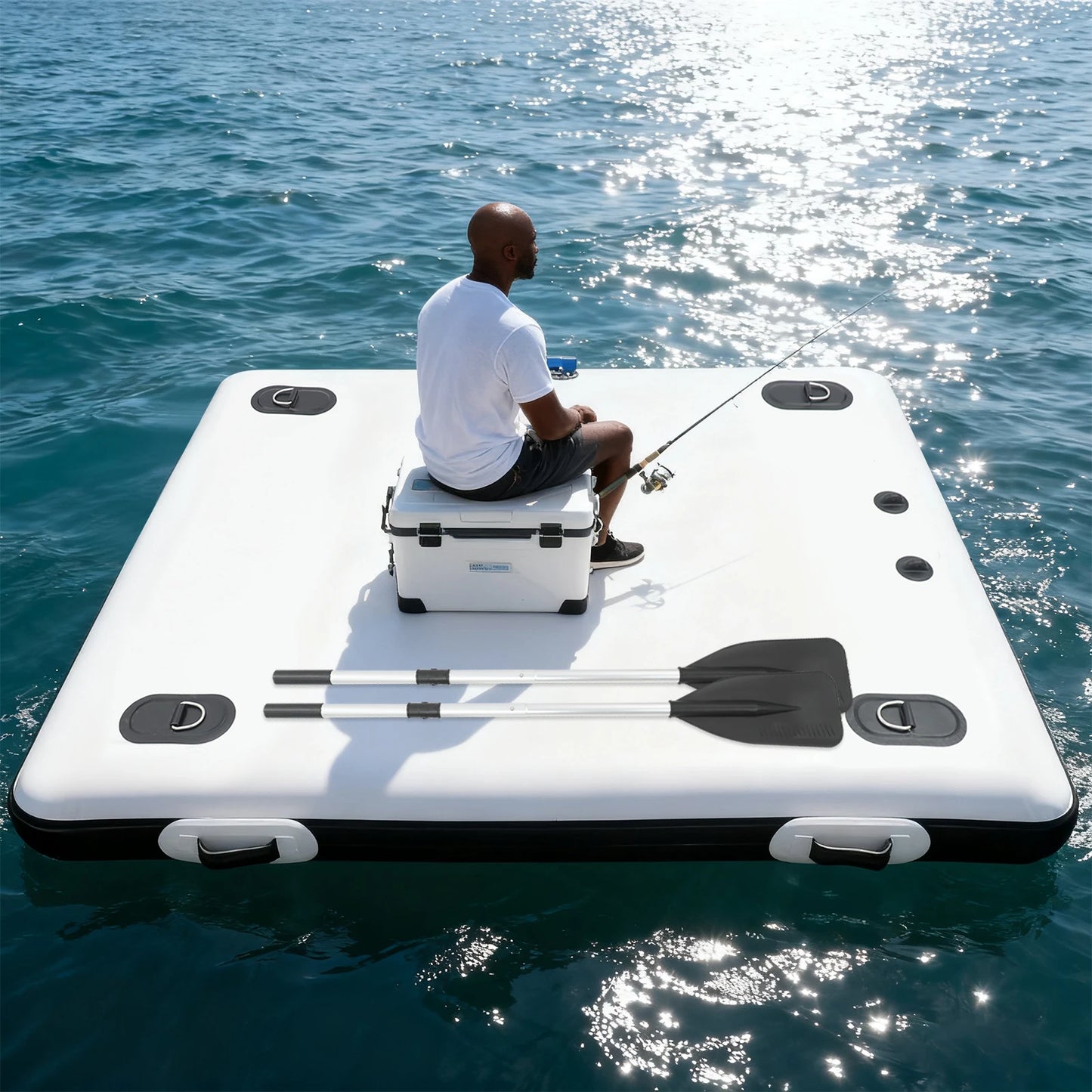 Portable Inflatable Floating Platform For Water Play 2m x 1.5m Raft