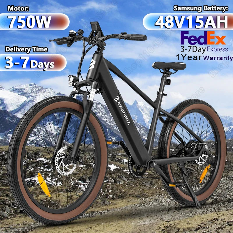 Luckeep C26 Adult E Bike 750W 48V 15Ah Removable Battery