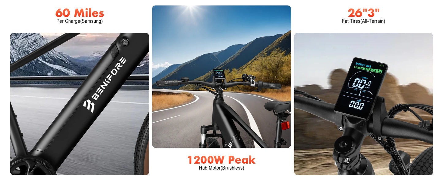 Luckeep C26 Adult E Bike 750W 48V 15Ah Removable Battery