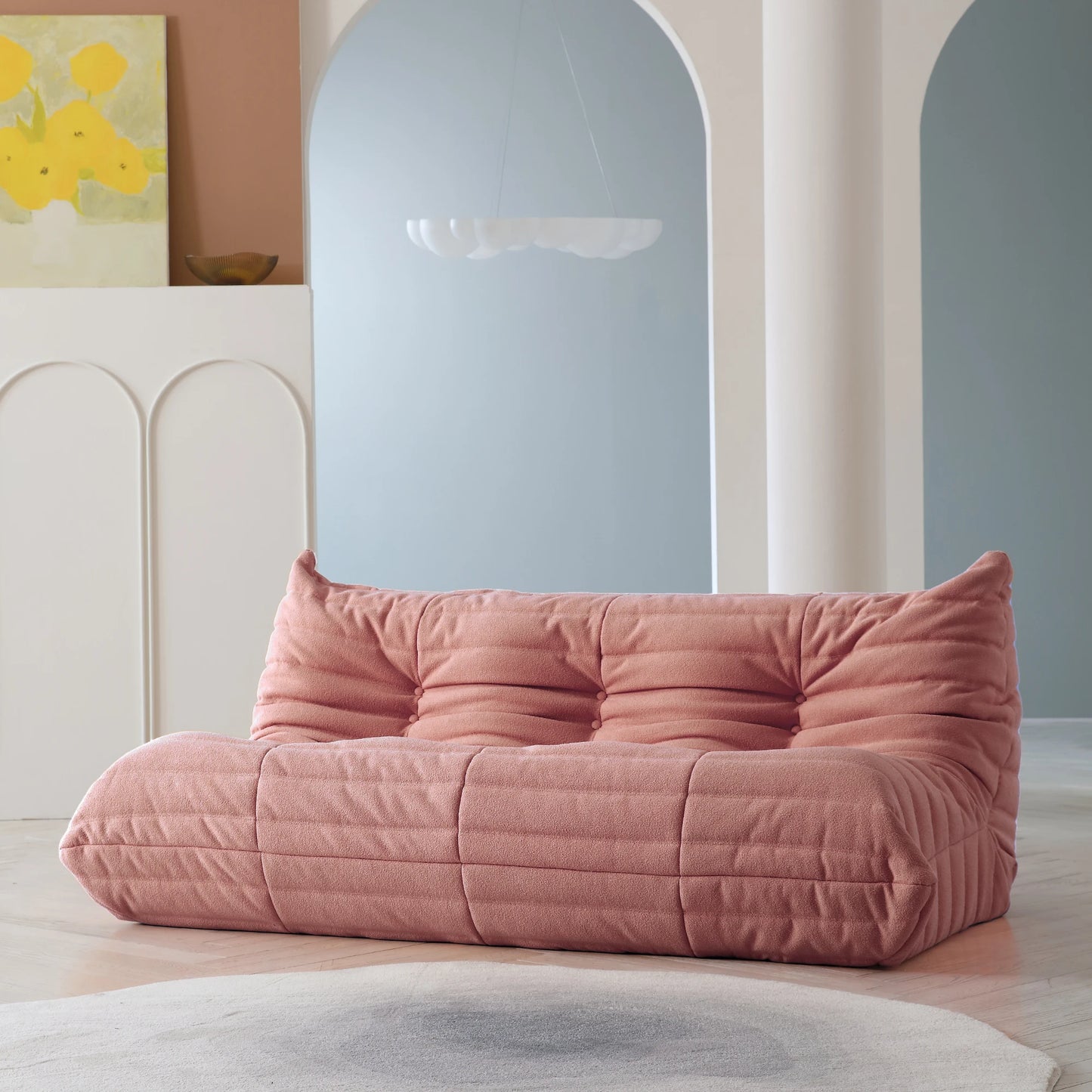 Velvet Teddy Bean Bag Sofa Floor Lounge Chair Foam Filled