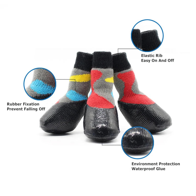 Waterproof Dog Boots Non Slip Rain Snow Socks for Small Medium Large Dogs