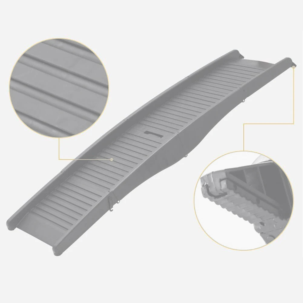 Folding Portable Pet Stair Ramp Non Slip Rug Surface For Cars SUVs And Trucks