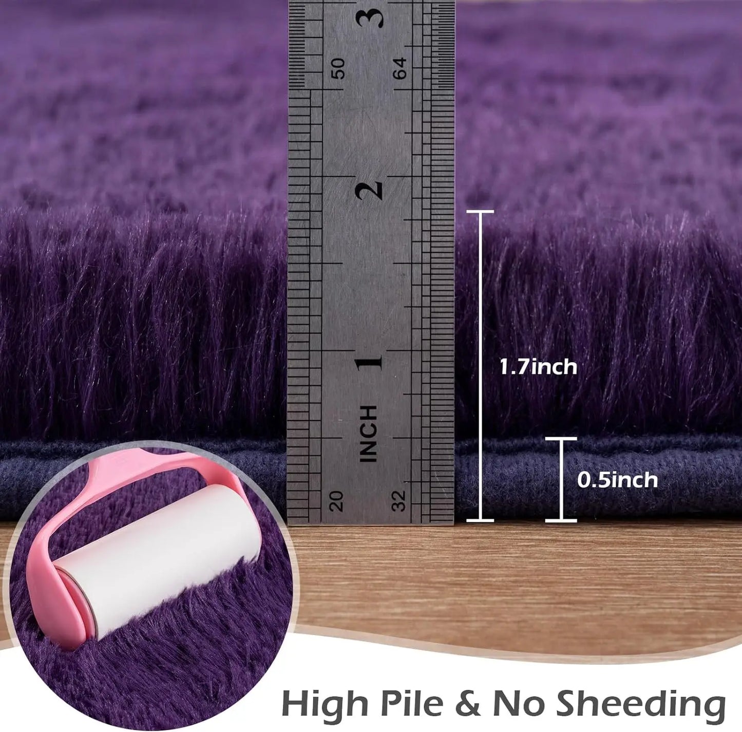 Fluffy Rugs for Bedroom Fuzzy Area Rugs for Living Room Soft Kids Carpet Non Slip for Hardwood Floors Room Decor