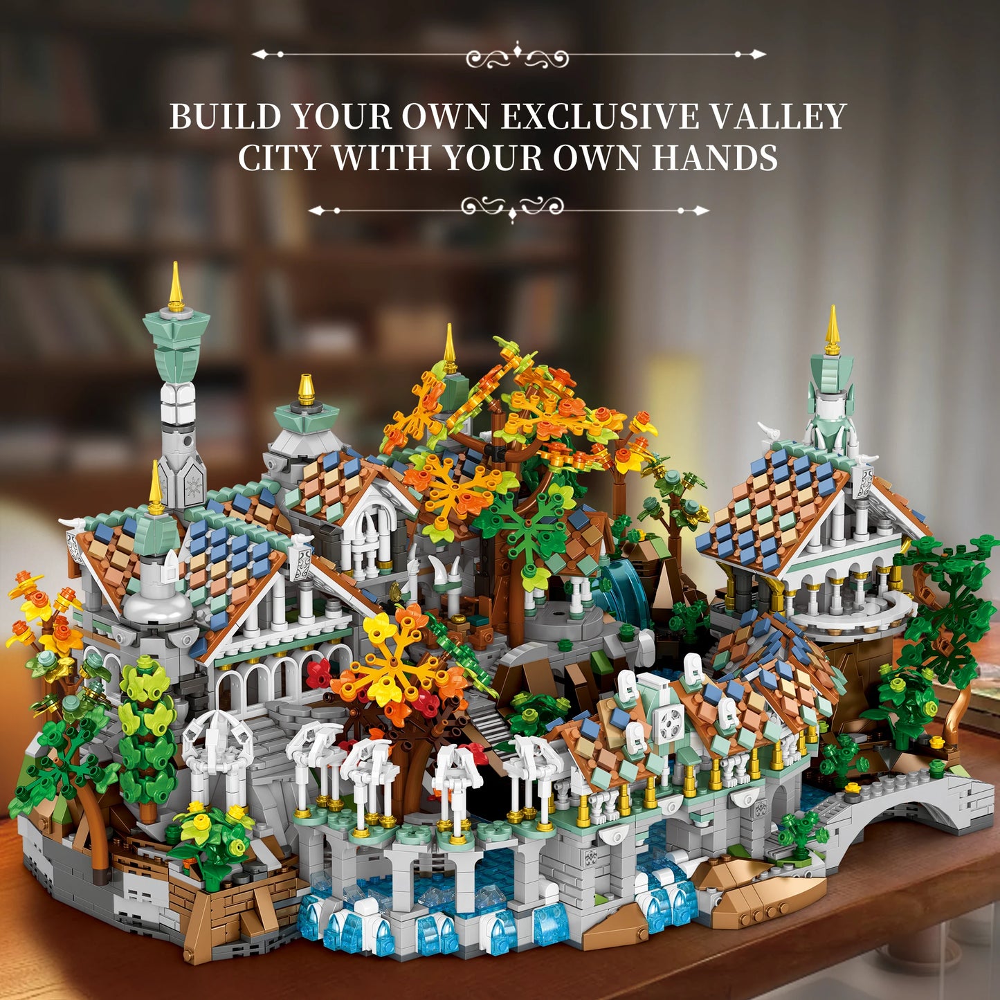 4406Pcs Rivendell Medieval Castle MOC Modular Building Blocks Lego Compatible