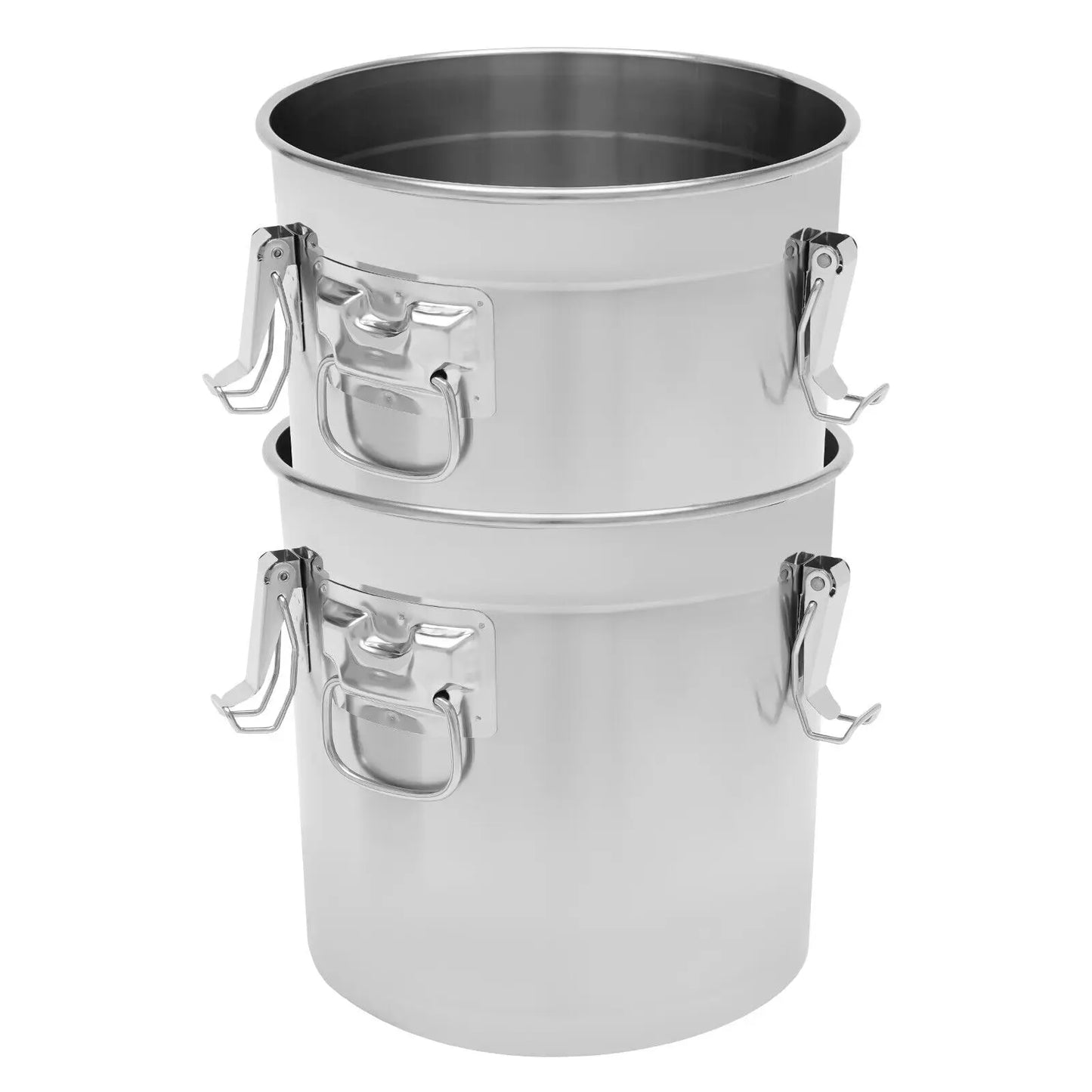 21L 33L Airtight Rice Bucket Canister Food Storage Container 304 Stainless Steel