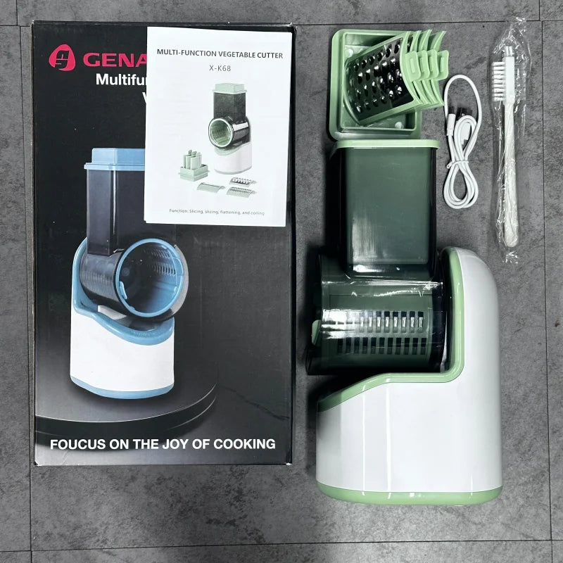 Electric Vegetable Cutter And Slicer 3 In 1 Garlic Shredder