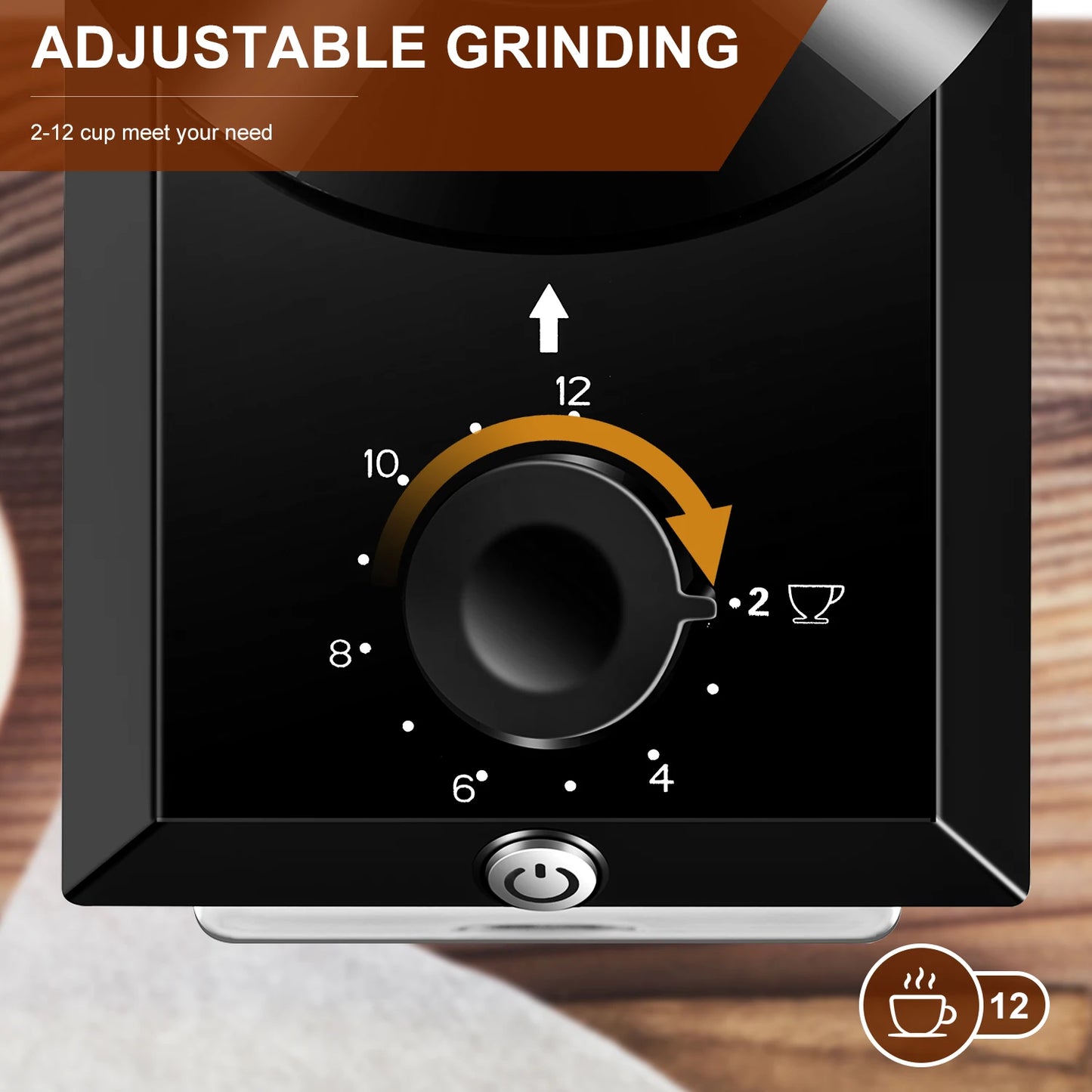 Electric Burr Mill Coffee Grinder Automatic Coffee Bean Grinding with 28 Grind Settings for Espresso French Press Drip 2 to 12 Cup