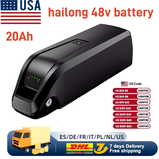 48V Li Ion Ebike Battery 10 20Ah For High Power Long Range