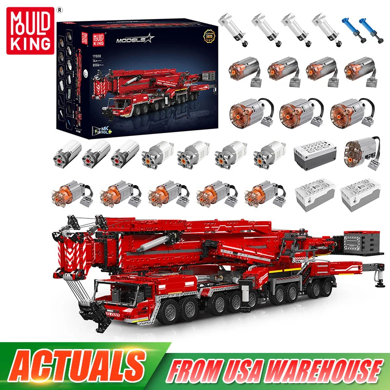 Mould King 17007 17008 Motorized Crane Building Block Set LTM 11200