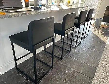 Sophia William Black Barstools Set Of 4 Counter 24Inch