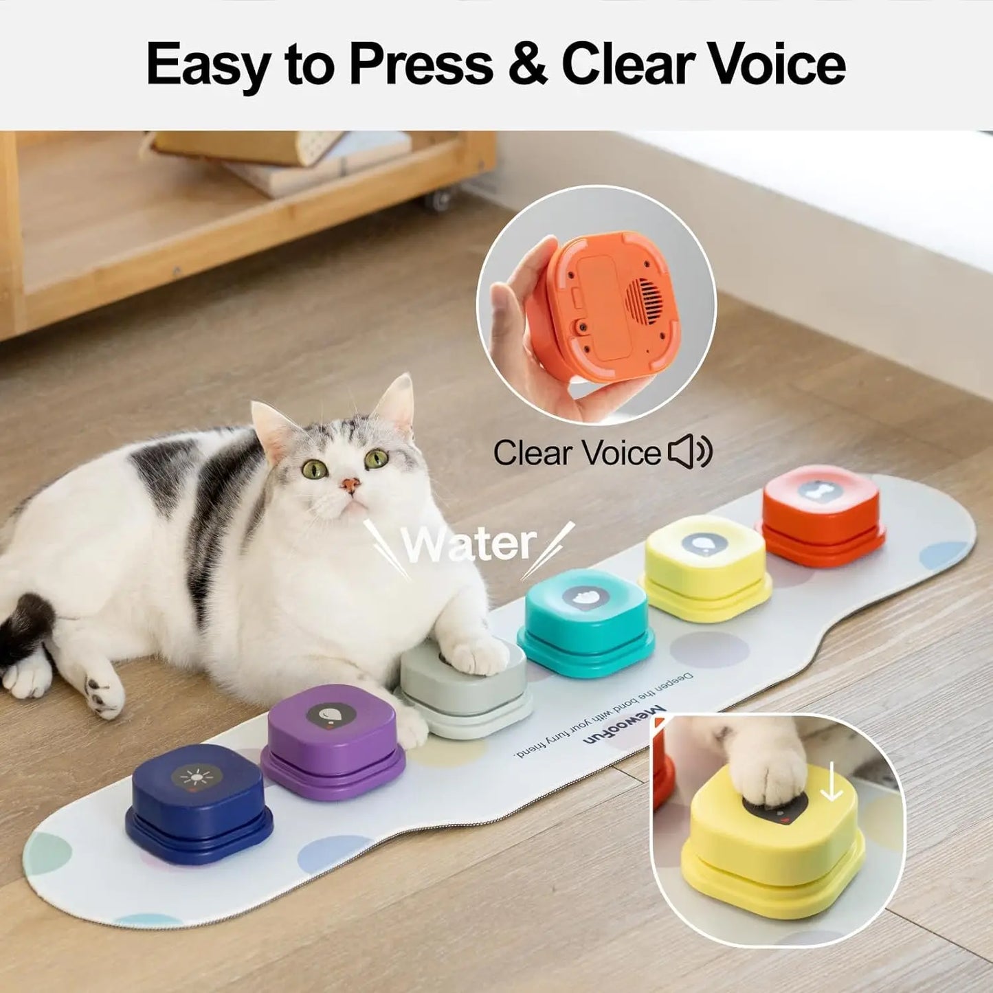 Mewoofun Voice Recording Button For Dog Training Toys