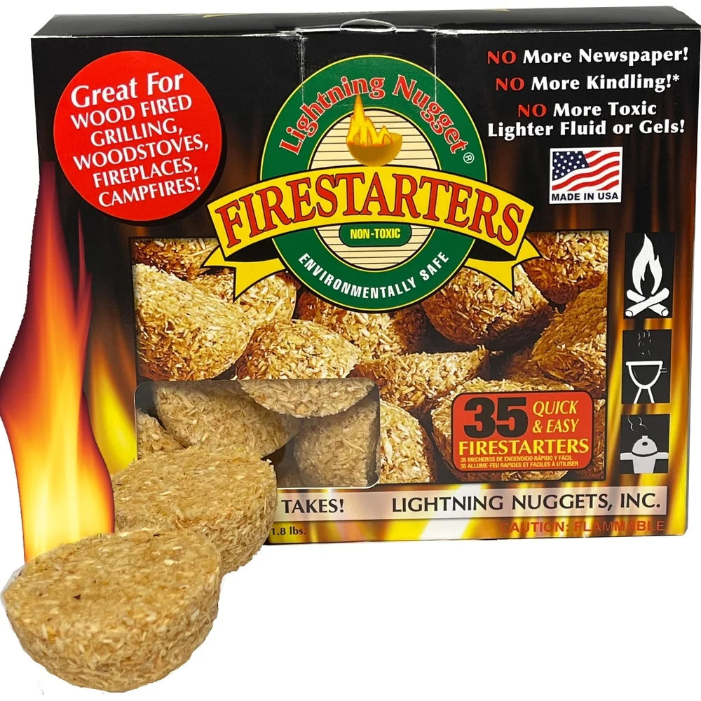 4 Pack Pine Scented Fire Starters Non Toxic Weatherproof