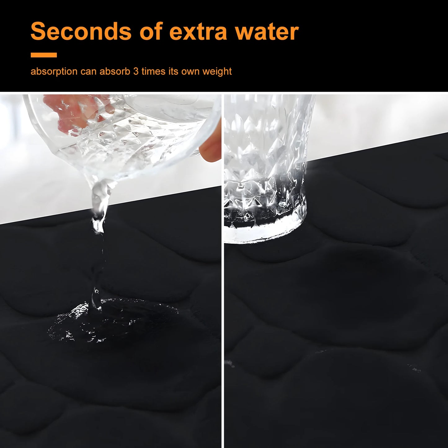 Podofo 3 Piece Non Slip Foam Bath Mats Set Memory Foam Rug