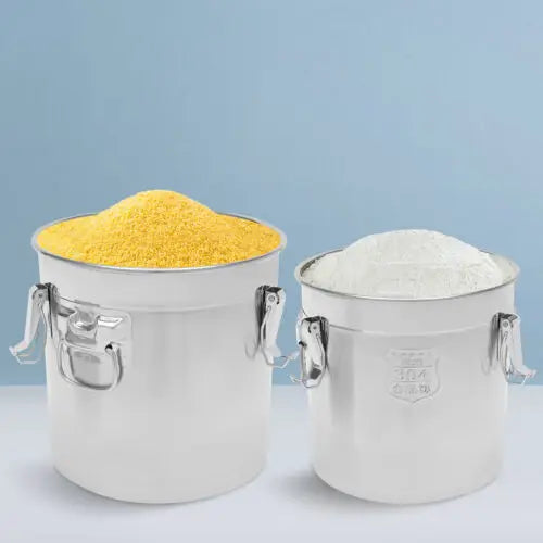21L 33L Airtight Rice Bucket Canister Food Storage Container 304 Stainless Steel
