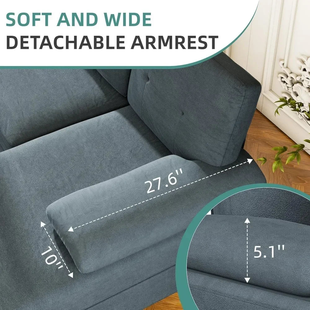 Sectional Sofa Couches for Living Room 4 Seat U Shaped
