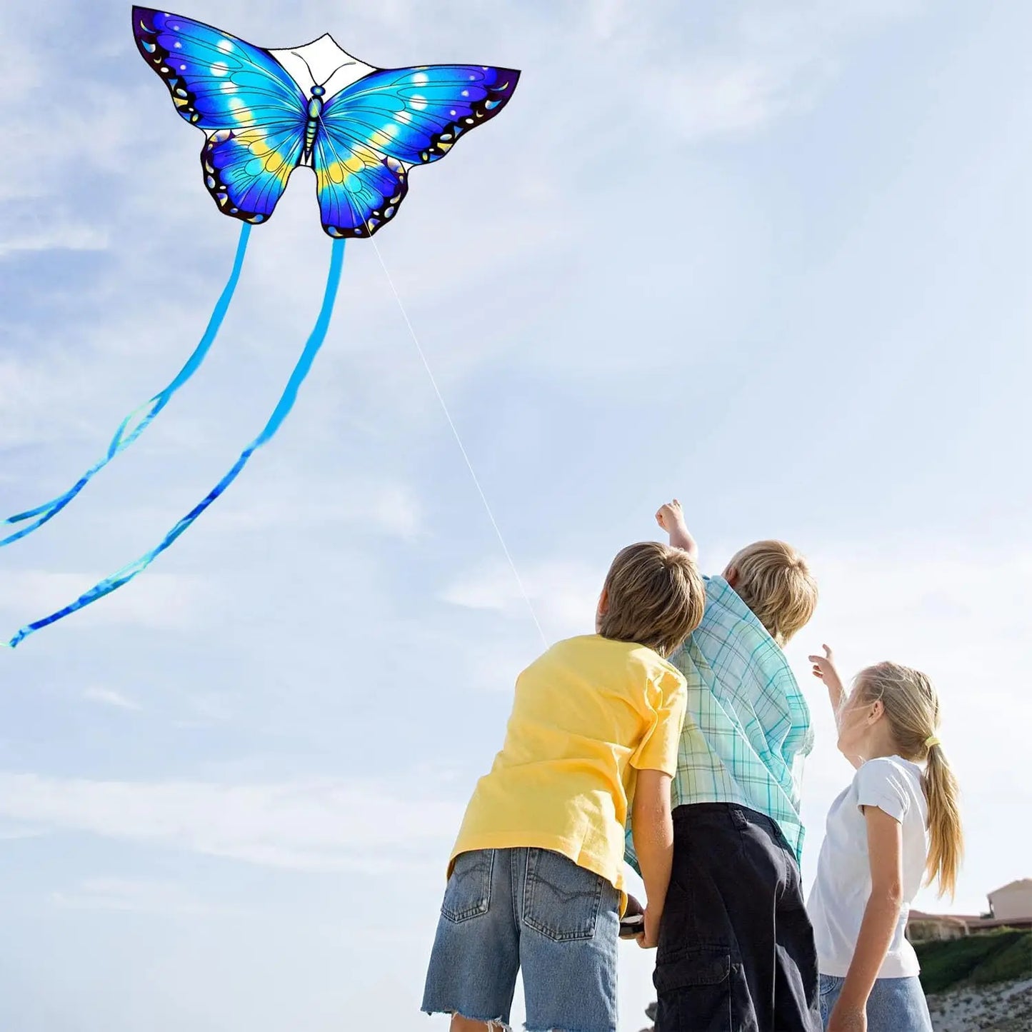Butterfly Kite For All Ages 55x28 Inch Easy Fly Beginner With 300ft Line