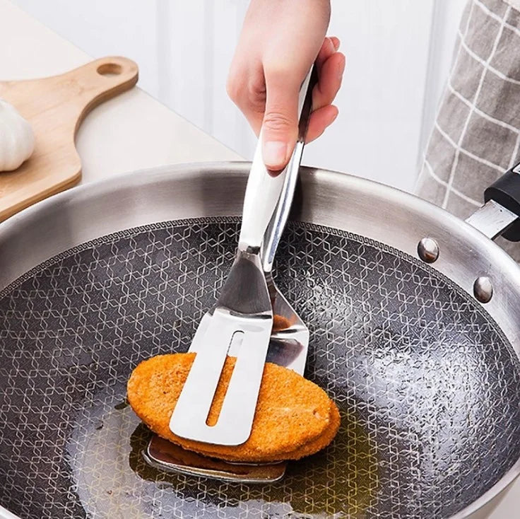 Steel Frying Shovel Clip Multifunctional Bbq Tongs Tool