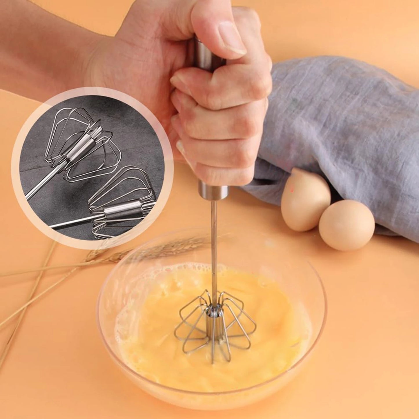 Stainless Steel Whisk Cream Mixer For Fast Stirring Kitchen
