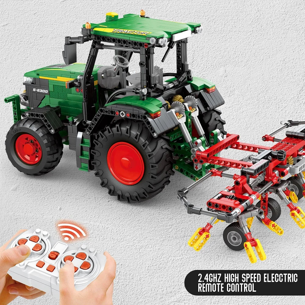 Farm Tractor Building Blocks Set 1828 Pieces Remote Control Toy Ages 14 And Up