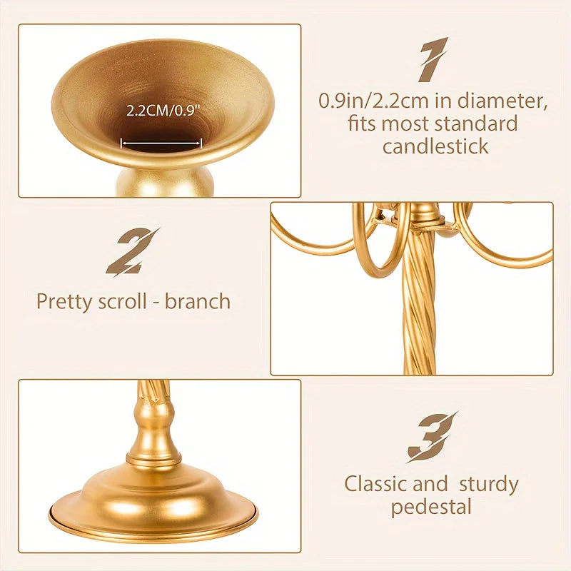 5 Iron Candle Holders For Weddings And Banquets Decor