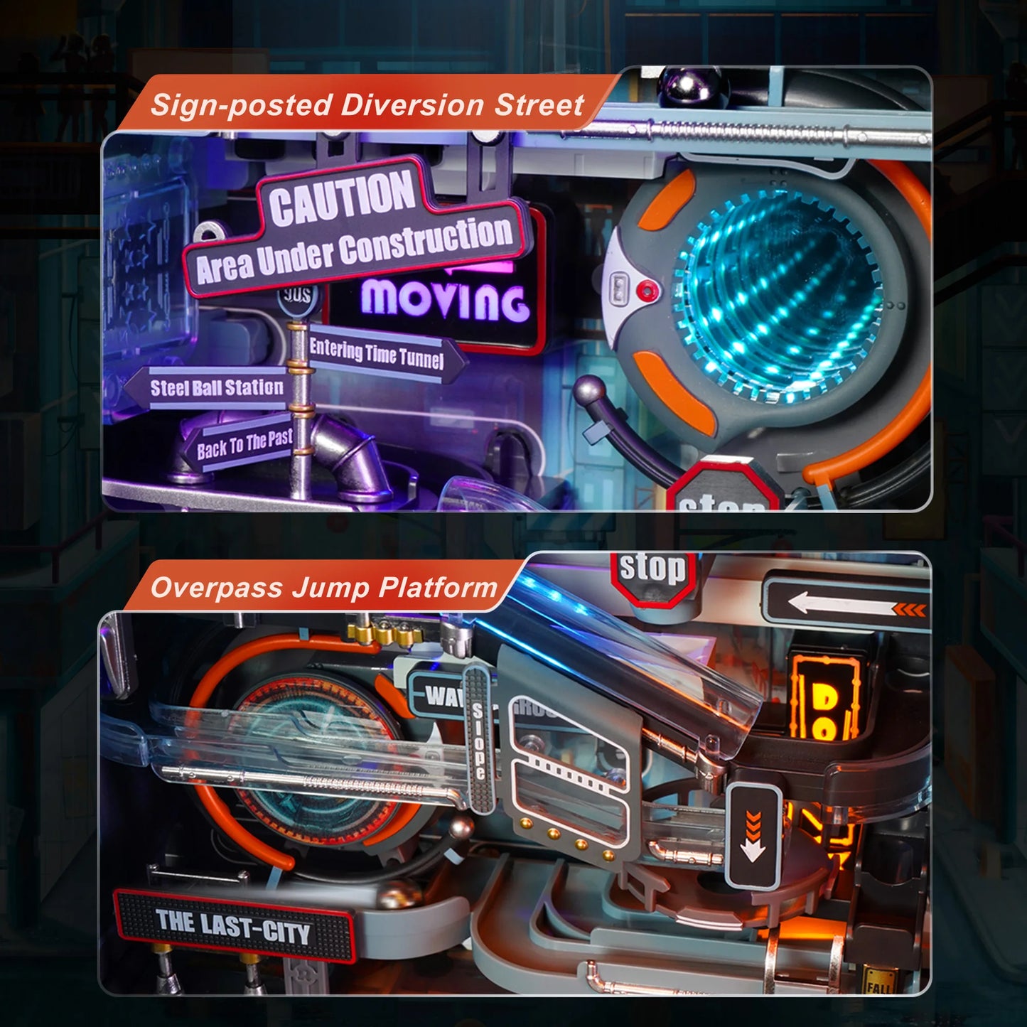 Robotime Rokr The Last City Marble Run 3D Puzzle Model Cyberpunk Gift