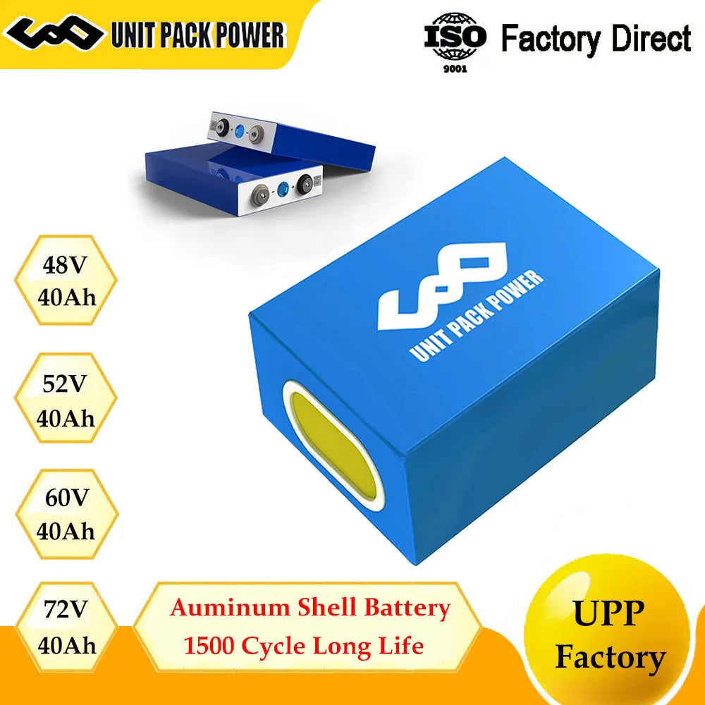 48V Ebike Battery Pack 40Ah for Electric Bicycle Escooter