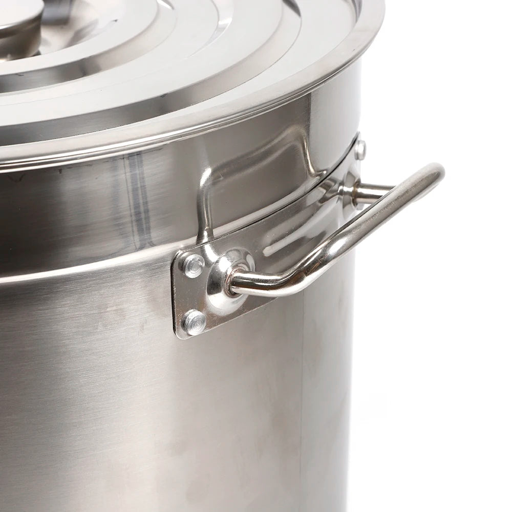 35L Multipurpose Thickened Stainless Steel Cooking Pot Large Capacity Soup Stock Pot with Lid and Handle for Home and Restaurant