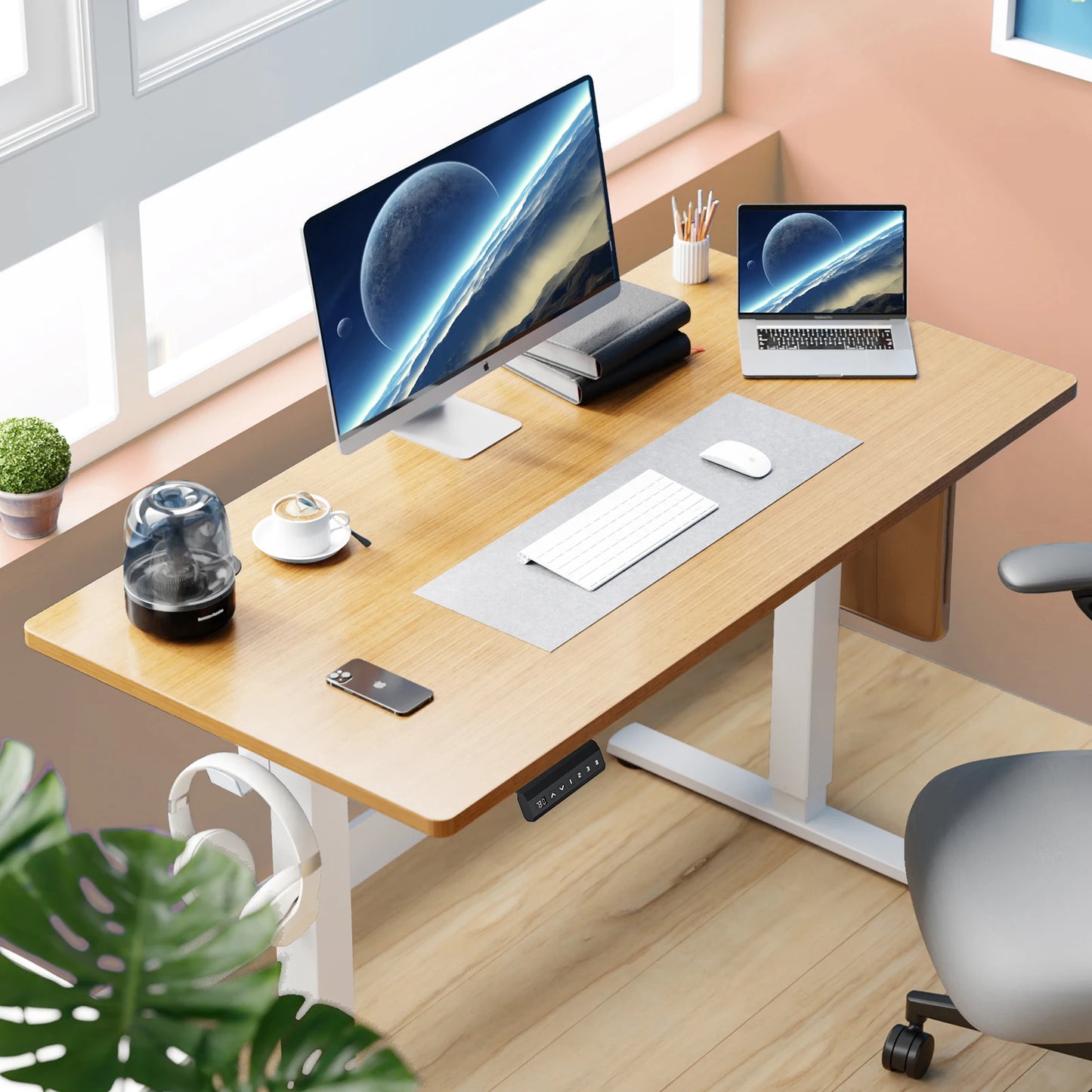 JHK Electric Standing Desk 40x24 Inch Height Adjustable